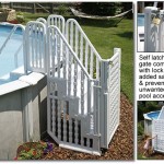 above ground pool stairs with gate