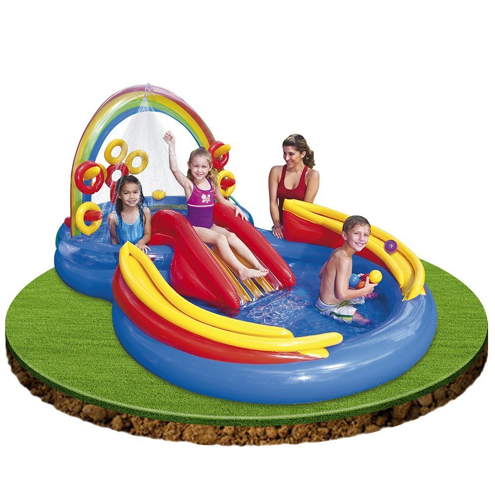 intex inflatable pool with slide
