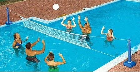 swimline inground volleyball net for pool