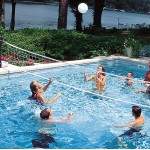 swimways 2 in 1 volleyball net and basketball game