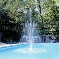 swimming pool with fountain