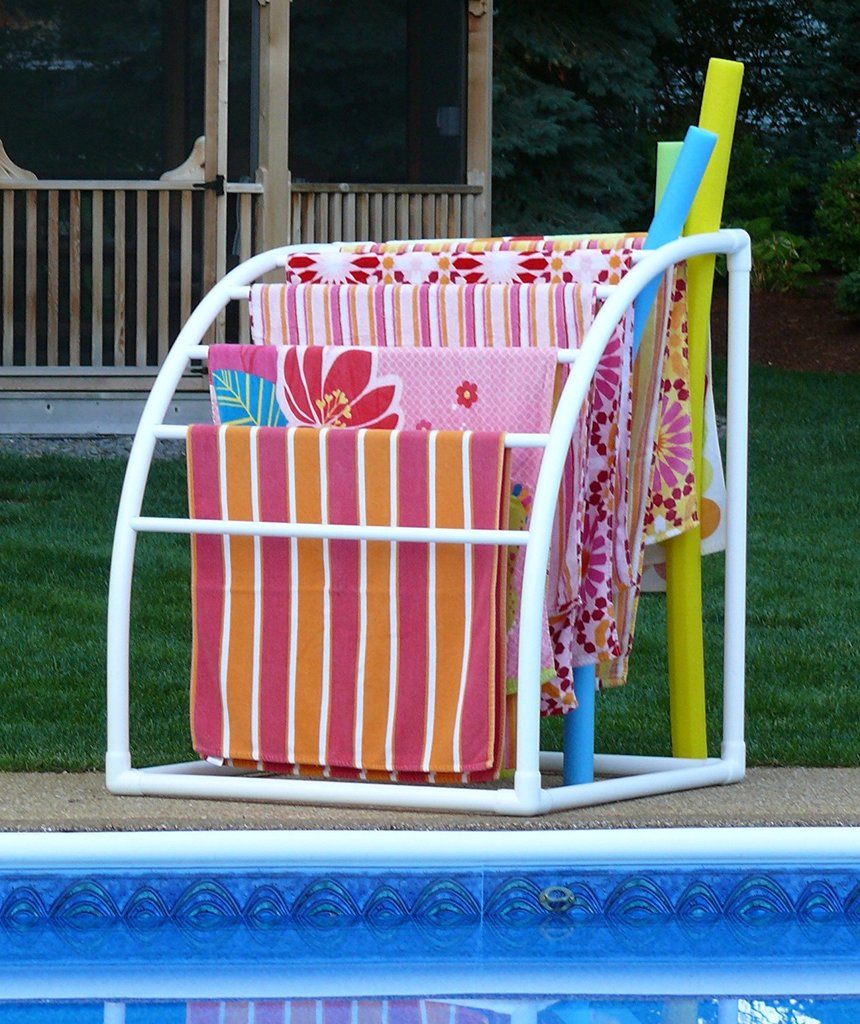 outdoor towel rack
