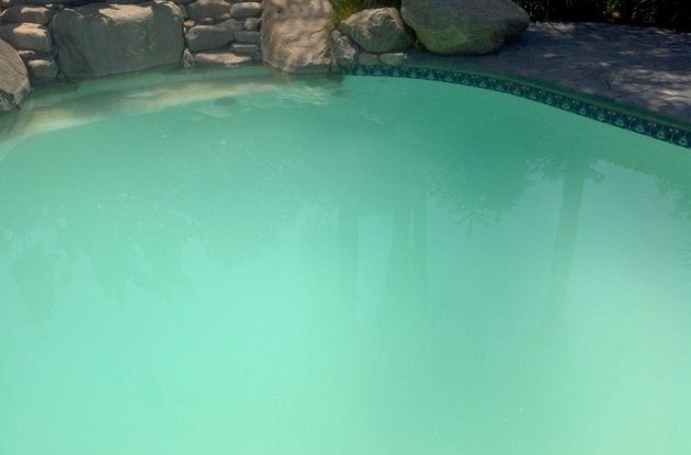 above ground pool water green cloudy